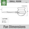 Hunter Fans 46" Anslee Lighted Ceiling Fan Premier Bronze American Walnut 5 Blades Flush Mount LED Dimmable - 4 of 4
