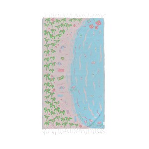 Oversized 37" x 71" Preppy Turkish Beach Towel by Ramus & Co - 1 of 4