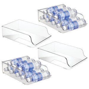 iDesign Set of 4 Water Bottle Organizer for Fridge - Clear, USA Made - 1 of 4