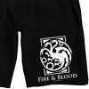 House of the Dragon Fire & Blood Men's Black Sleep Pajama Shorts - 2 of 3
