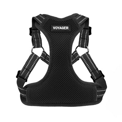 Voyager Dog Harness Dual Leash Attachment No-Pull Control Adjustable Soft But Strong Pet Harness for Medium and Large Dogs with 3M Reflective