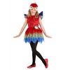 HalloweenCostumes.com Girl's Colorful Parrot Costume | Tropical Bird Dress with Wings & Headpiece | Vibrant Toddler & Kids' Outfit for Dress-Up - 3 of 4