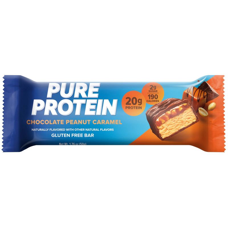 Pure Protein 20g Protein Bar - Chocolate Peanut Caramel - 12ct, 3 of 8