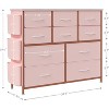 Dresser for Bedroom, Tall Storage Dresser with 10 Drawers & Side Pockets, Fabric Chests of Drawers Organizer - 2 of 4