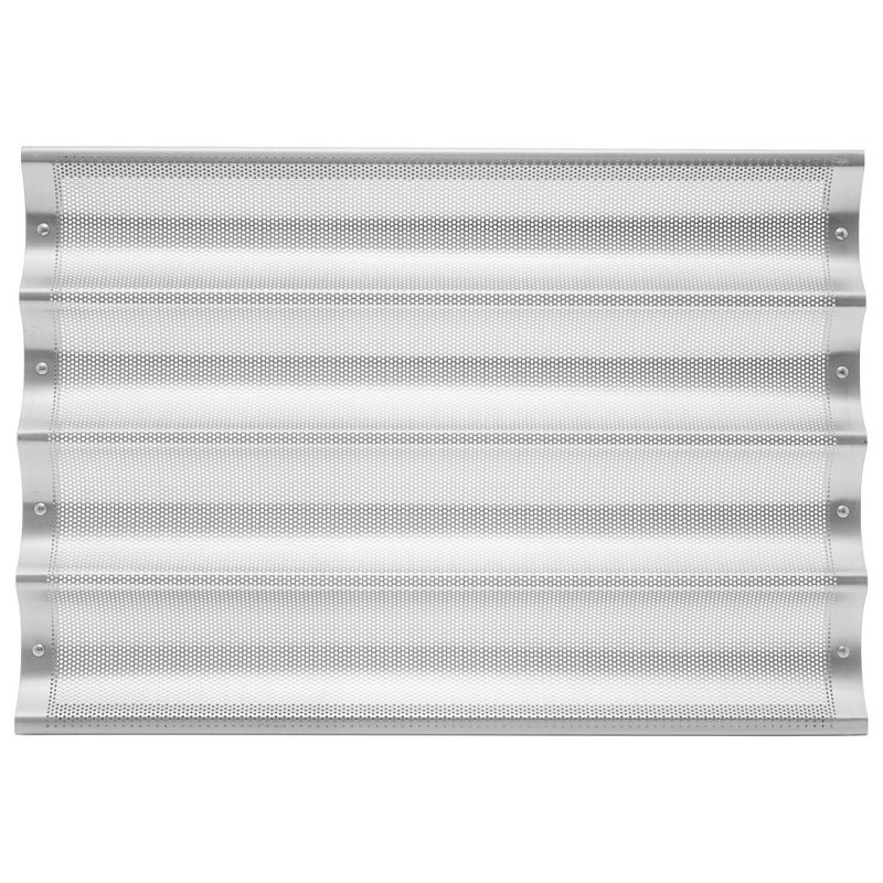 GRIDMANN 18" x 26" Commercial Aluminum Baguette Pan, Perforated French Bread Loaf Baking Pan, 4 of 8