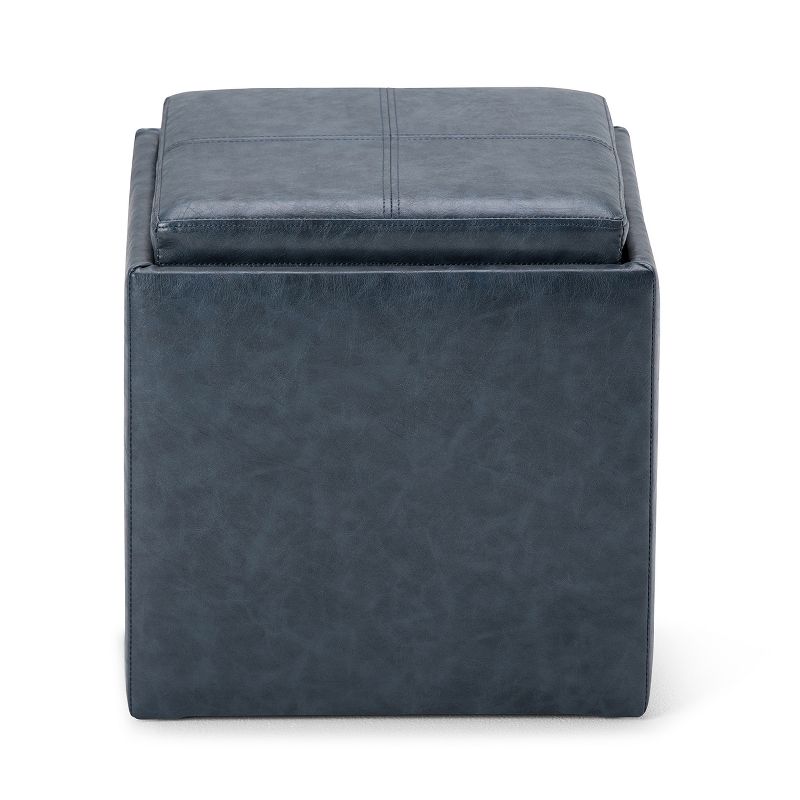 17" Townsend Cube Storage Ottoman with Tray - WyndenHall, 5 of 11