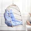 VisioGear Egg Chairs, Patio Egg Chair, Outdoor Garden Egg Swing Chair Hanging Chair for Bedroom Living Room, Blue, 28.34"*22"*40.5" - 4 of 4