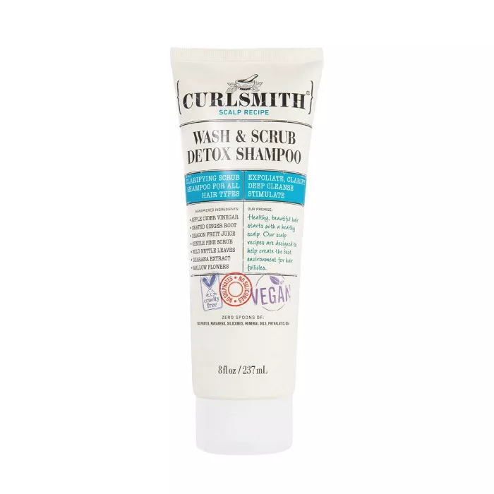 Curlsmith Wash & Scrub Detox Shampoo Hair Treatment