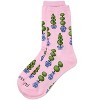Memoi Women's Ginger Jars Rayon From Bamboo Crew Socks Confetti Pink 9-11 - 3 of 4