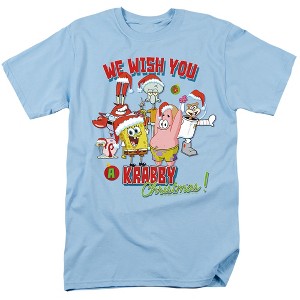Men's Spongebob Squarepants We Wish You A Krabby Christmas! T-Shirt - 1 of 4