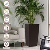 NAYSAYE Planter Large Flower Pots Drainage Holes for Indoor Outdoor Garden, Brown, 15.35"*15.35"*30.12" - 4 of 4