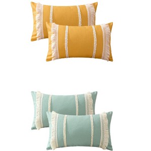 REGALWOVEN 4 Pcs Boho Modern Striped Decorative Throw Pillow Cover for Living Room Bed Sofa - 1 of 4