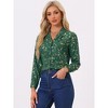 INSPIRE CHIC Women's Metallic Vintage Long Sleeve Gilding Shiny Dots Stars Top - 2 of 4