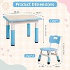 5PCS Kids Table and Chair Set, Plastic, for Kids' Room, Kindergarten ， Parent-Child Space - 2 of 4