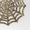 Faux Leather Charger Placemat - Threshold™: Black Spiderweb Design, Halloween Decor, 15"x15" Novelty Shape - 3 of 3