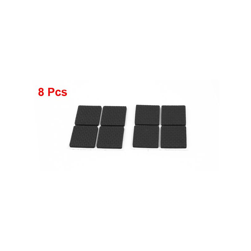 Unique Bargains EVA Square Self-Stick Non-Slip Anti-Scratch Floor Glide Furniture Pads Black 1.5" x 1.5" x 0.16" 8 Pcs, 4 of 5