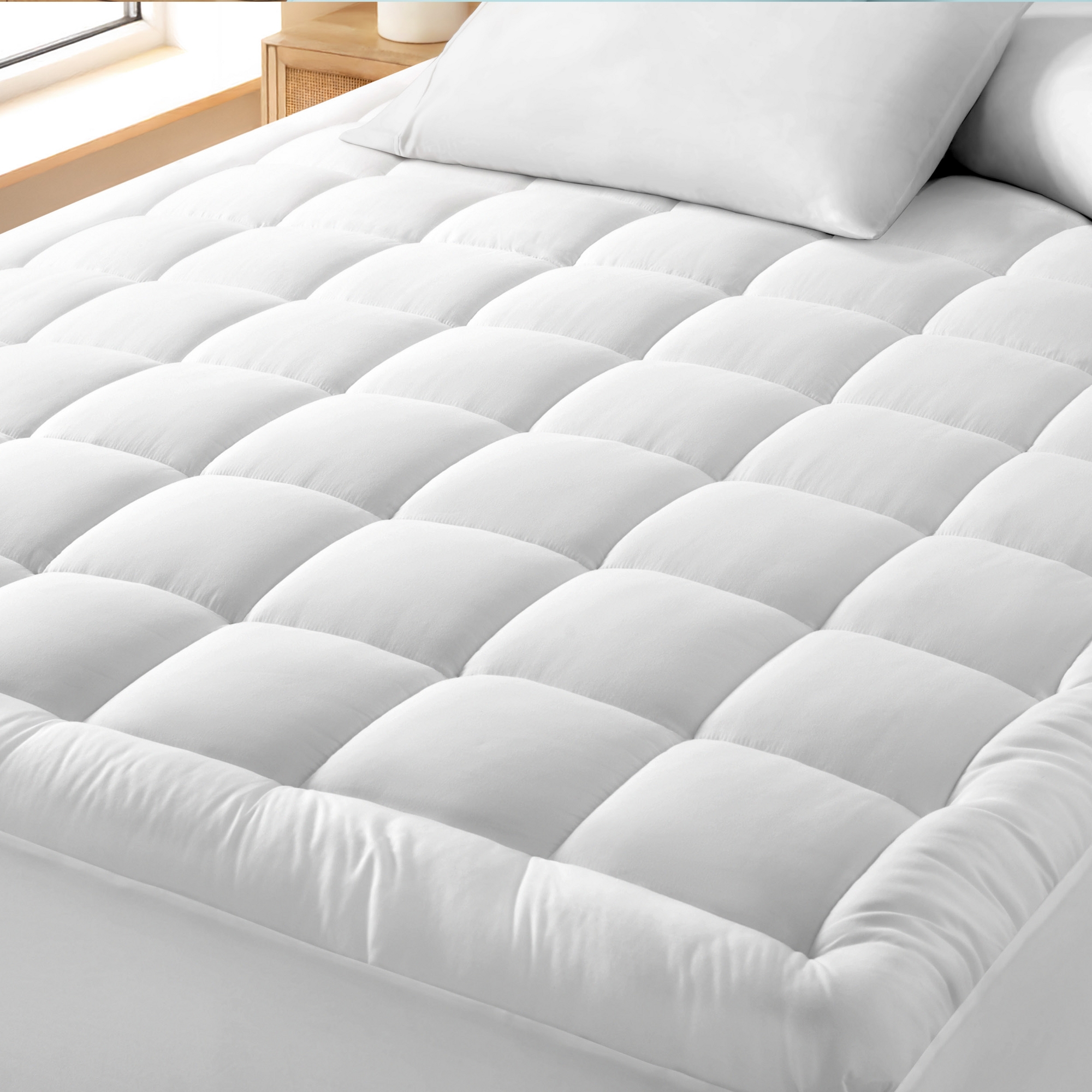 Cotton Top Mattress Pad by Bare Home - Full, White