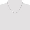 Black Bow Jewelry 0.8mm 14K White Gold Solid Box Chain Necklace - 3 of 4