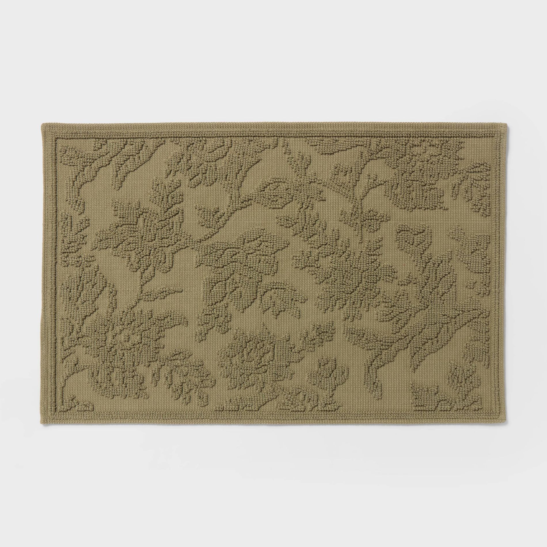 20"x30" All Over Floral Bath Rug Sage Green - Threshold™