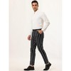 Lars Amadeus Men's Stripe Slim Fit Flat Front Business Suit Pencil Pants - image 4 of 4