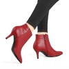 Allegra K Women's Halloween Pointed Toe Zipper Stiletto Heel Ankle Boots - 2 of 4