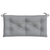 vidaXL Outdoor Garden Bench Cushion - Hollow Fiber Filling, Oxford Polyester Fabric, Gray, 43.3"x19.7"x2.8" - 4 of 4