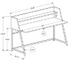 Sapphtopaz Home Office Desks 47.25" L Shaped Desk Morden Computer Desk with Storage Shelves Metal Frame Gaming Desk Office Desk for Home Office - 4 of 4