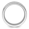 Black Bow Jewelry 8mm Cobalt & CZ Beveled Edge & Grooved Standard Fit Band - 2 of 4