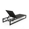 GDFStudio Mottetta Outdoor Mesh and Aluminum Armless Adjustable Chaise Lounges (Set of 2) - 4 of 4