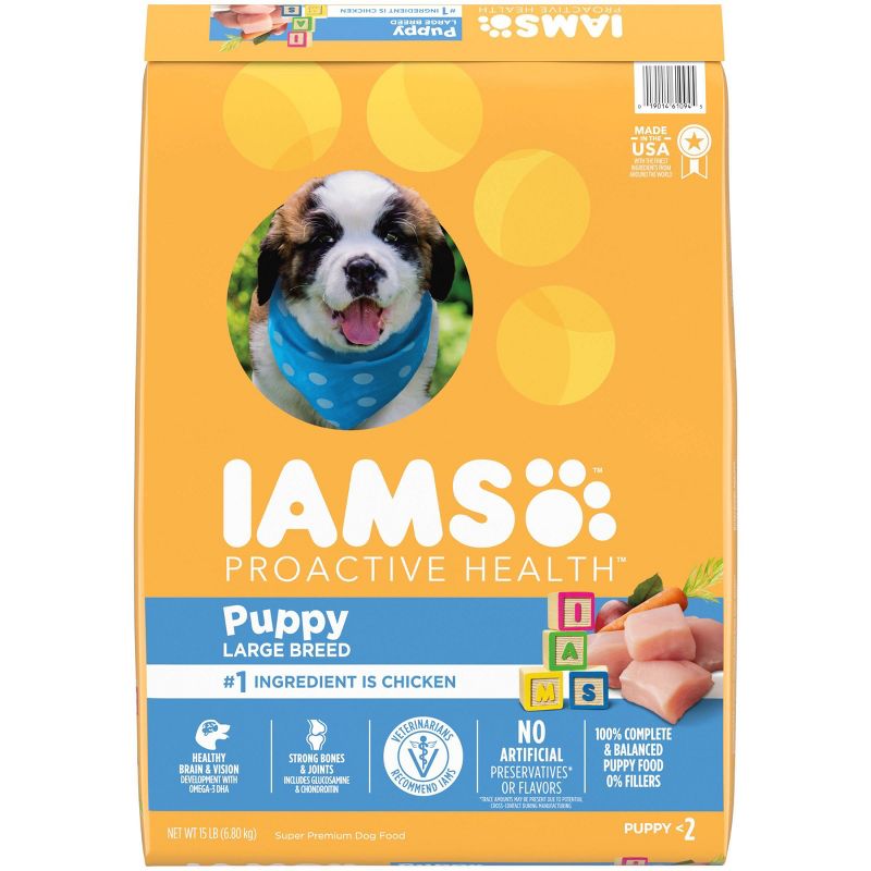 IAMS Proactive Health Chicken Large Breed Puppy Premium Dry Dog Food, 1 of 12