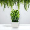 Unique Bargains Artificial Plants Plastic Green 4.72"x4.72"x7.09" 1 Pcs - 2 of 4