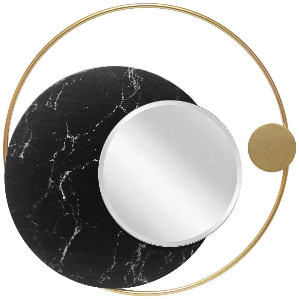 Photos - Wall Mirror 19.5" Moon Phase  Gold - Infinity Instruments: Modern Round No Assembly, Metal Frame, Wall Mount