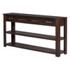 LOVMOR U_Style Stylish Entryway Console Table with 4 Drawers and 2 Shelves, Suitable for Entryways, Living Rooms. - 3 of 4