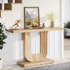 Hommoo Farmhouse Console Table, 39" Wood Entryway Table with Geometric Base - 3 of 4