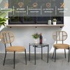 ONWITH 3 Pieces Of Luxury Outdoor Wicker Furniture - Patio Bistro Style Table And Chair Combination - 2 of 4