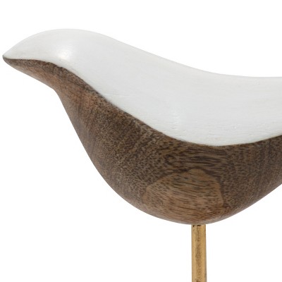 Multicolored Handcarved Mango Wood Bird Figurine