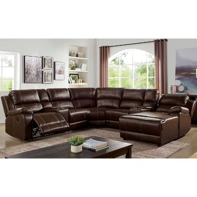 Cup Holder Sectional Sofas Modular, Leather Sectional Recliner Sofa With Cup Holders