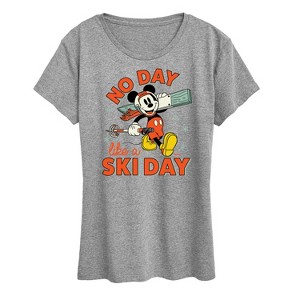 Women's - Disney - No Day Like A Ski Day Short Sleeve Graphic T-Shirt - 1 of 4
