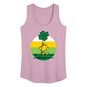 Women's - Peanuts - Woodstock Shamrock Graphic Racerback Tank - 1 of 4