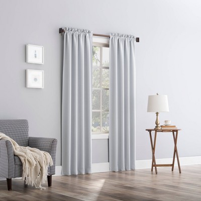 Gray Insulated Blackout Rod Pocket Drapes, 40" x 63"