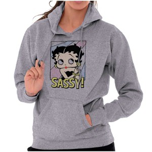Betty Boop Sassy Cute Retro Toon Hoodie Sweatshirt Women Licensed