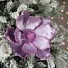 Northlight 24" Glittered Lavender Magnolia Christmas Stem Spray - 2 of 4