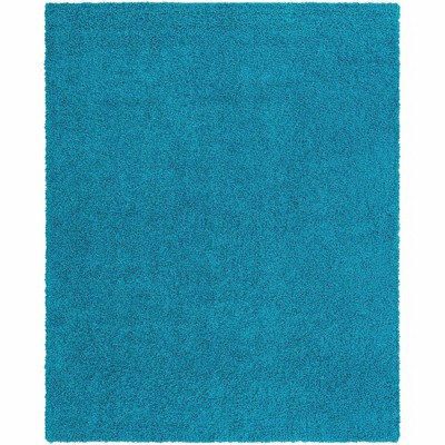 Turquoise Rectangular Shag Rug 8' x 10' for Kids