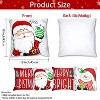 Christmas Pillow Covers 18x18 Inch Set of 4 Merry Christmas Red Throw Pillow Cases - 4 of 4