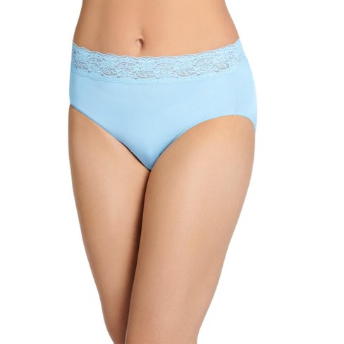 Jockey Women No Panty Line Promise Tactel Lace Hip Brief 7 Cosmos Blue