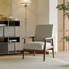 Tree City Accent Chair Faux Leather Upholstered Armchair Accent Chair with Solid Wood Legs - 2 of 4