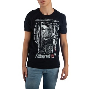 Friday the 13th Movie Poster Men's Black Tee - 1 of 3