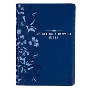 The Spiritual Growth Bible, Study Bible, NLT - New Living Translation Holy Bible, Faux Leather, Navy - (Leather Bound) - 1 of 1