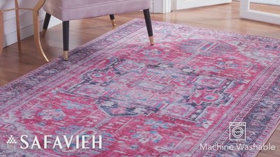 Serapi Navy and Red Hand-Knotted Wool Area Rug - 6'7" x 9'