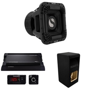 Kicker SOLOX 49L7X121 12" Subwoofer & Enclosure with WXA3600.1 Warhorse Mono Amplifier - 1 of 4